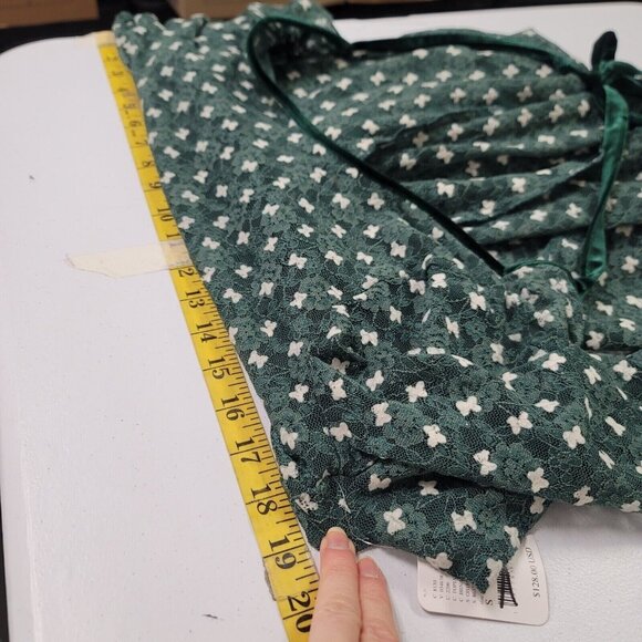 Free People Womens Sheer Delight Mini Dress Size S Forest Fairy Goblincore NWT - Picture 10 of 15